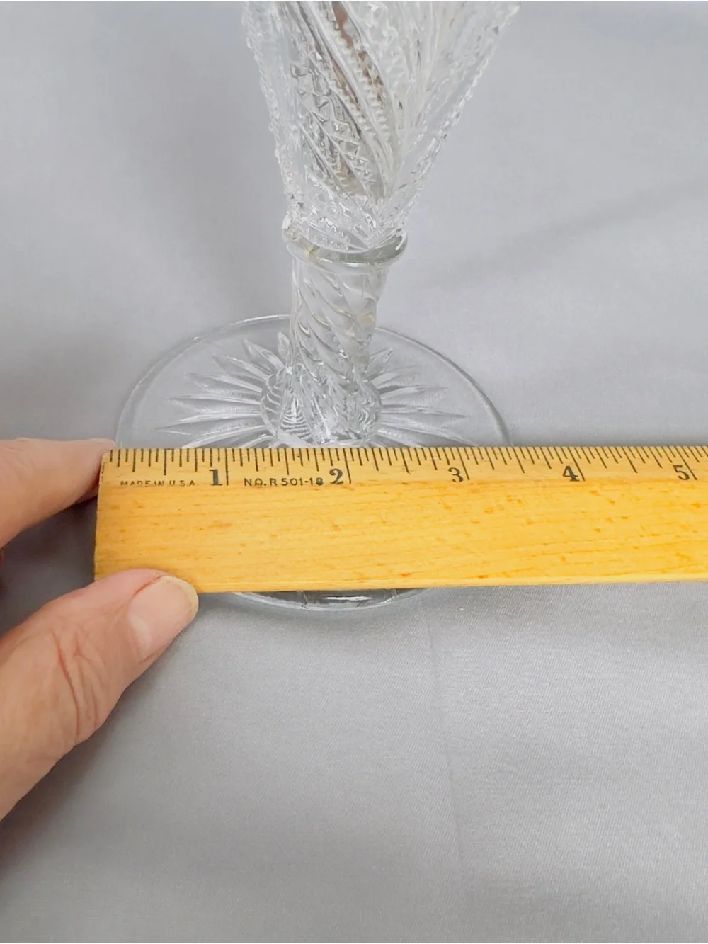Vintage Bryce Higbee Palm Leaf Clear Glass 8.5